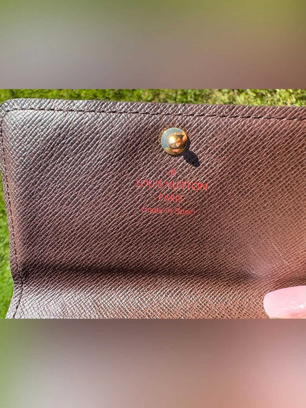 Louis Vuitton Damier Brown Wallet Trifold Numbered Gold Snap